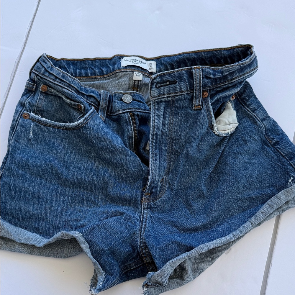 Abercrombie & Fitch Women's Blue Jean Shorts